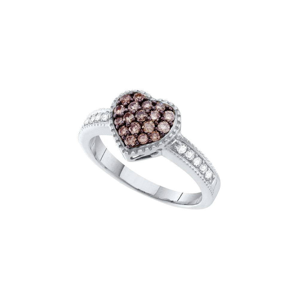 1-2CTW-Diamond HEART BROWN RING