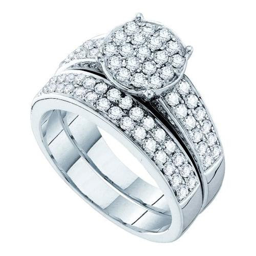 14K White-gold 1.01CT DIAMOND  FASHION BRIDAL SET