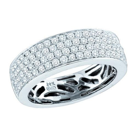 14KT White Gold 0.99CTW-DIAMOND FASHION BAND