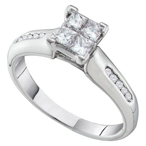 14KT White Gold 0.63CTW DIAMOND INVISIBLE RING