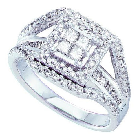 14KT White Gold 1.00CTW DIAMOND  INVISIBLE RING