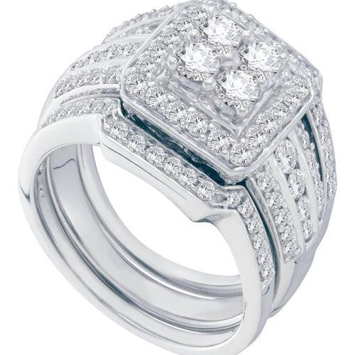 14K White-gold 1.51CT DIAMOND FASHION BRIDAL SET