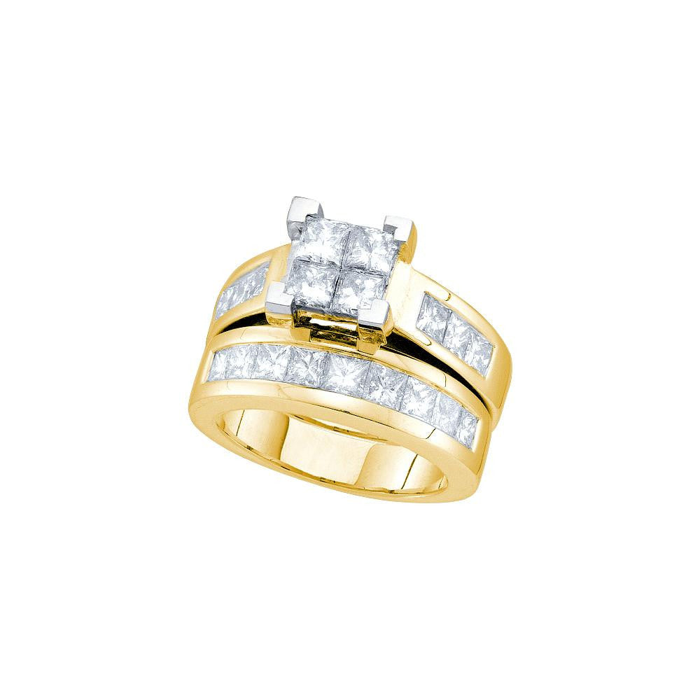 3  CT-Diamond INVISIBLE BRIDAL SET