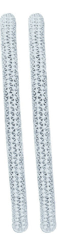 4 CTW-Diamond HOOPS EARRINGS