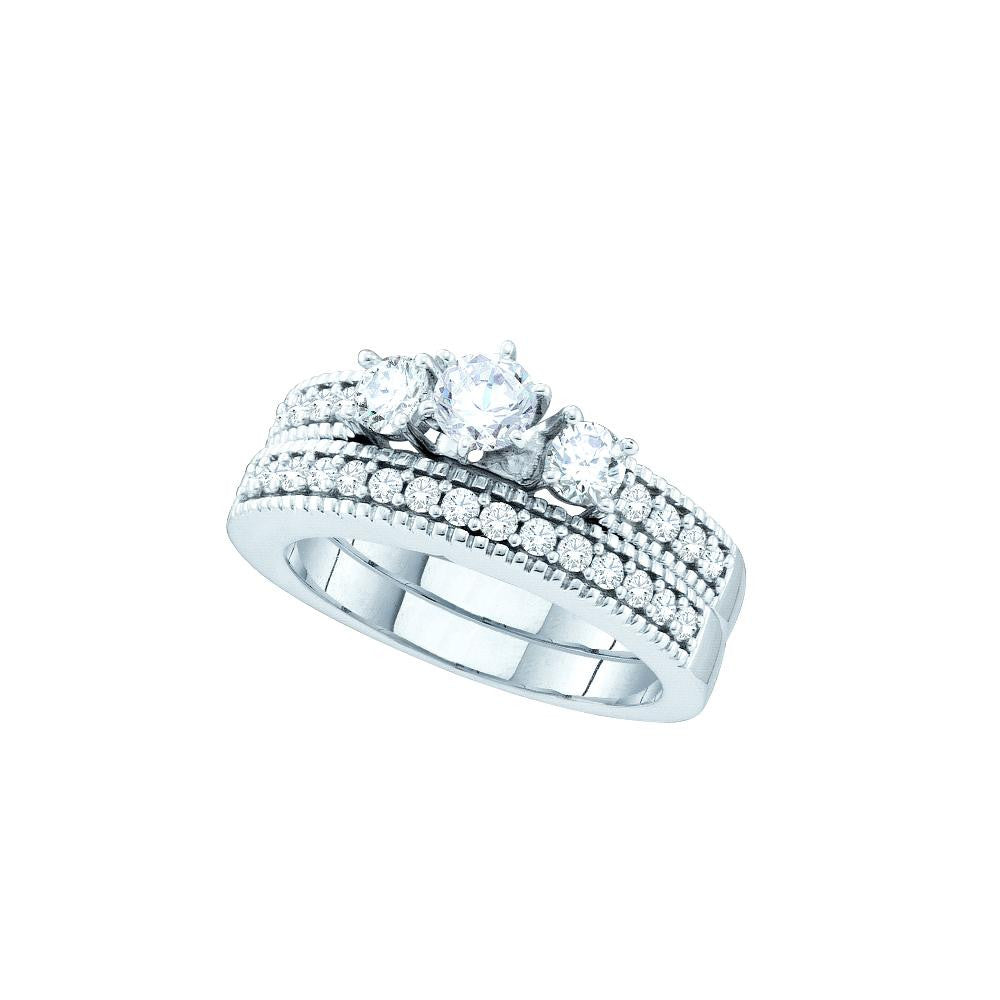 1 CT-Diamond 1-3CTW-CRD BRIDAL SET