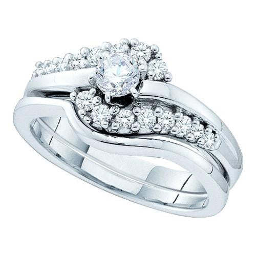 14KT White Gold 0.50CTW DIAMOND  BRIDAL SET