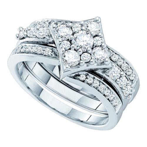 14K White-gold 1.00CT DIAMOND BRIDAL SET