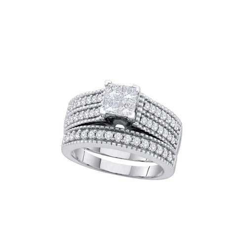 1 CT-Diamond INVISIBLE BRIDAL SET