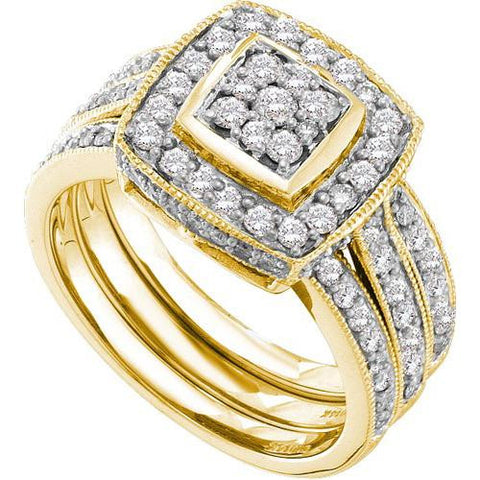 14K Yellow-gold 1.00CT DIAMOND FASHION BRIDAL SET