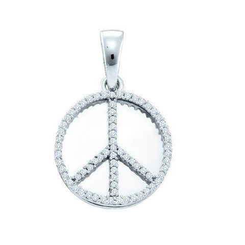 925 Sterling Silver White 0.25CTW DIAMOND FASHION PENDANT