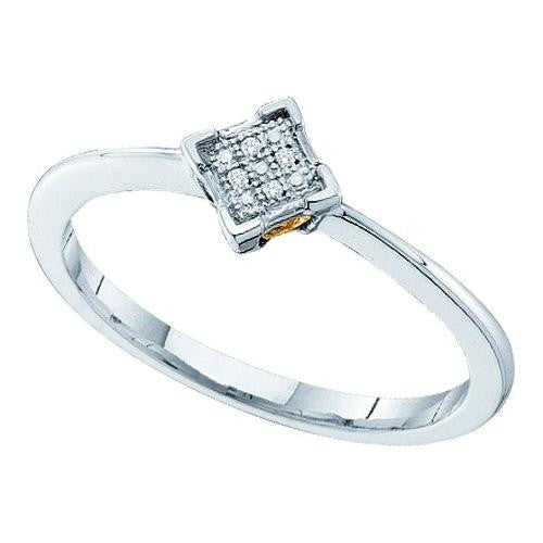 925 Sterling Silver White 0.01CTW DIAMOND MICRO PAVE RING