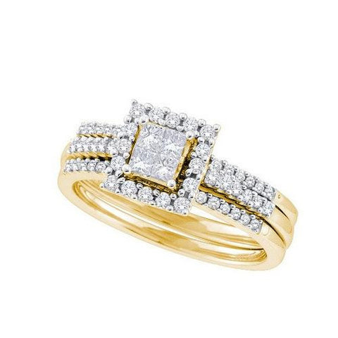 14KT Yellow Gold 0.50CTW DIAMOND FASHION BRIDAL SET