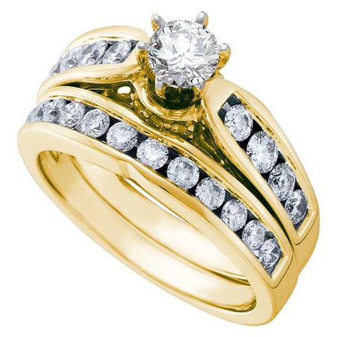 14K Yellow-gold 1.45CT DIAMOND 0.45CT-CRD BRIDAL SET