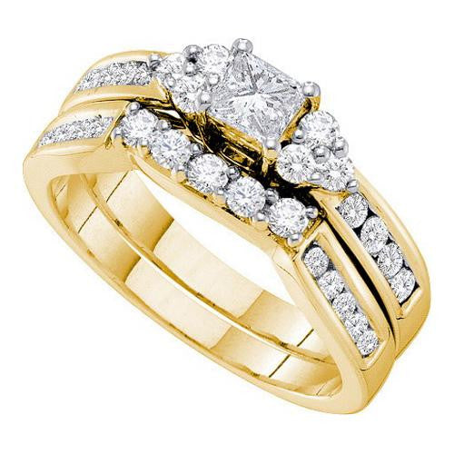 14K Yellow-gold 1.0CT DIAMOND 0.30CT-CPR BRIDAL SET