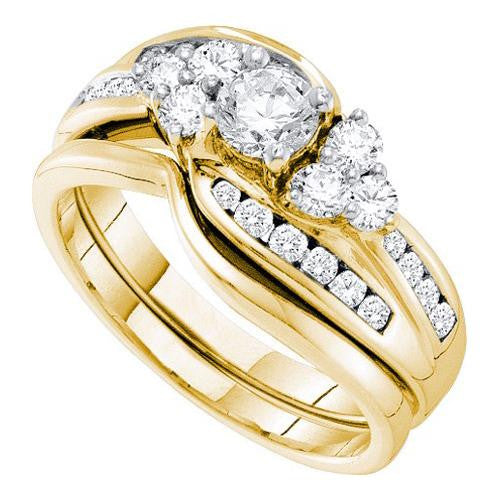 14K Yellow-gold 1.0CT DIAMOND  0.33CT DIAMOND BRIDAL SET