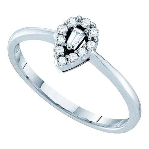 14KT White Gold 0.14CTW LADIES DIAMOND FASHION RING