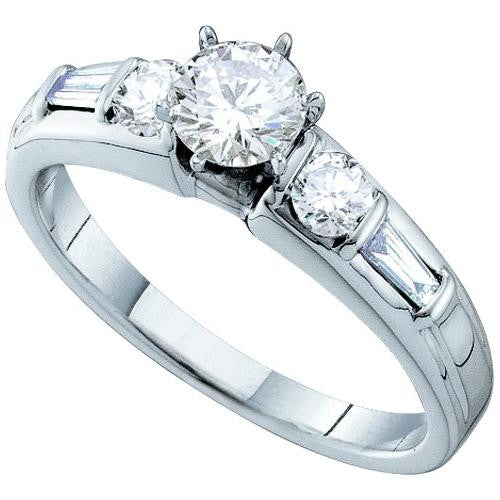 14KT White Gold 0.76CTW  DIAMOND BRIDAL RING