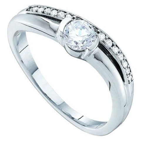 14KT White Gold 0.42 CTW DIAMOND  BRIDAL RING