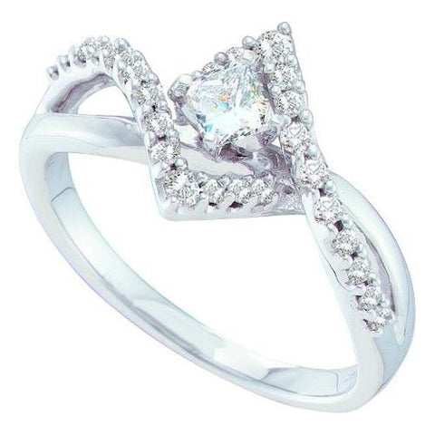 14KT White Gold 0.51CTW DIAMOND BRIDAL RING