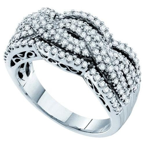 14K White-gold 0.74CTW  DIAMOND FASHION BAND