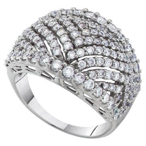 14KT White Gold 2.01CTW  DIAMOND FASHION BAND