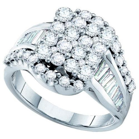 14KT White Gold 2.0CTW DIAMOND FASHION RING