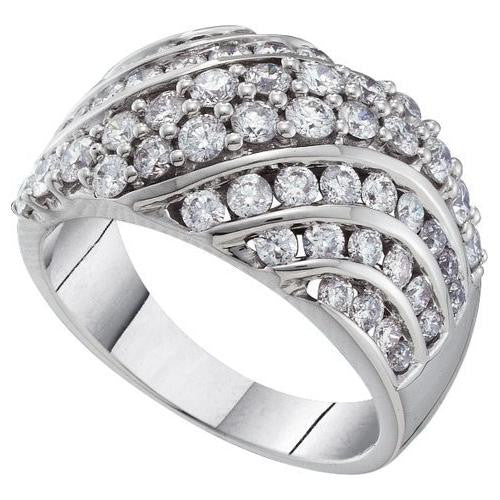 14KT White Gold 2.00CTW DIAMOND FASHION BAND