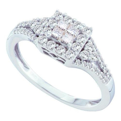 14KT White Gold 0.50CT DIAMOND  INVISIBLE RING