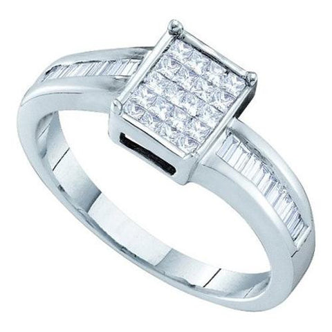 14KT White Gold 0.40CT DIAMOND  INVISIBLE RING