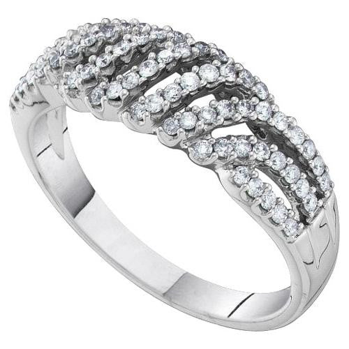 14KT White Gold  0.41CTW  DIAMOND FASHION BAND