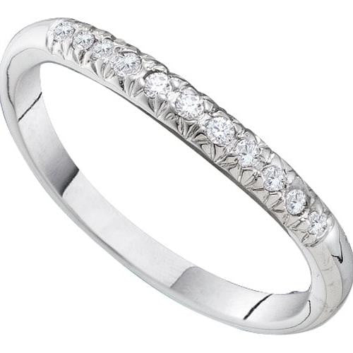 14KT White Gold 0.12CT DIAMOND FASHION BAND