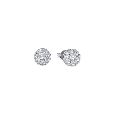 1-4CT-Diamond FLOWER EARRING