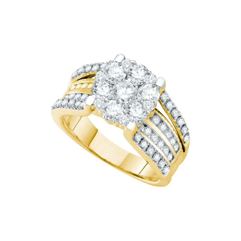 2.0CT-Diamond FLOWER RING