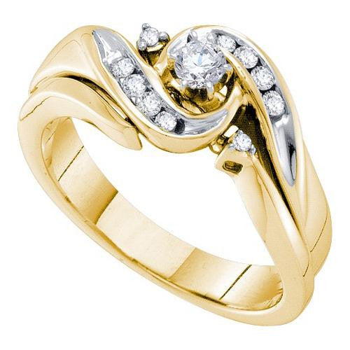 0.26CT DIAMOND ROUND CENTER BRIDAL RING