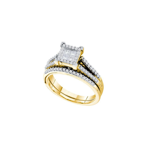 1-2CT-Diamond INVISIBLE BRIDAL SET