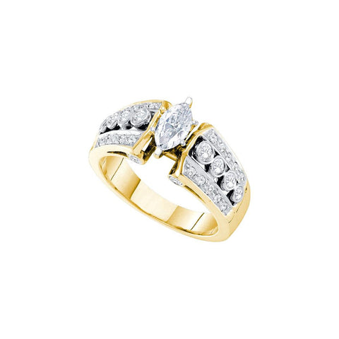 1 CT-Diamond 3-8CT-CMQ BRIDAL RING