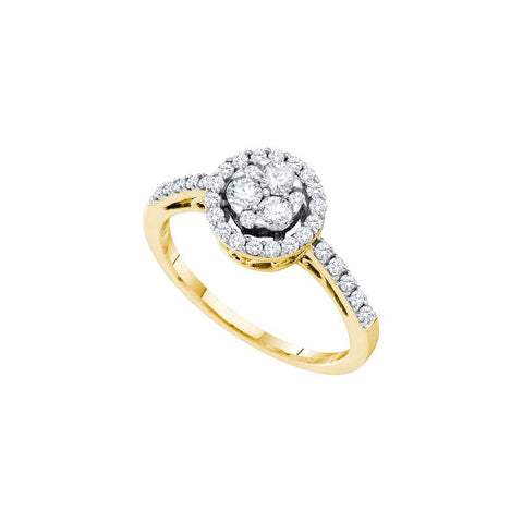 1-2CT-Diamond FLOWER RING