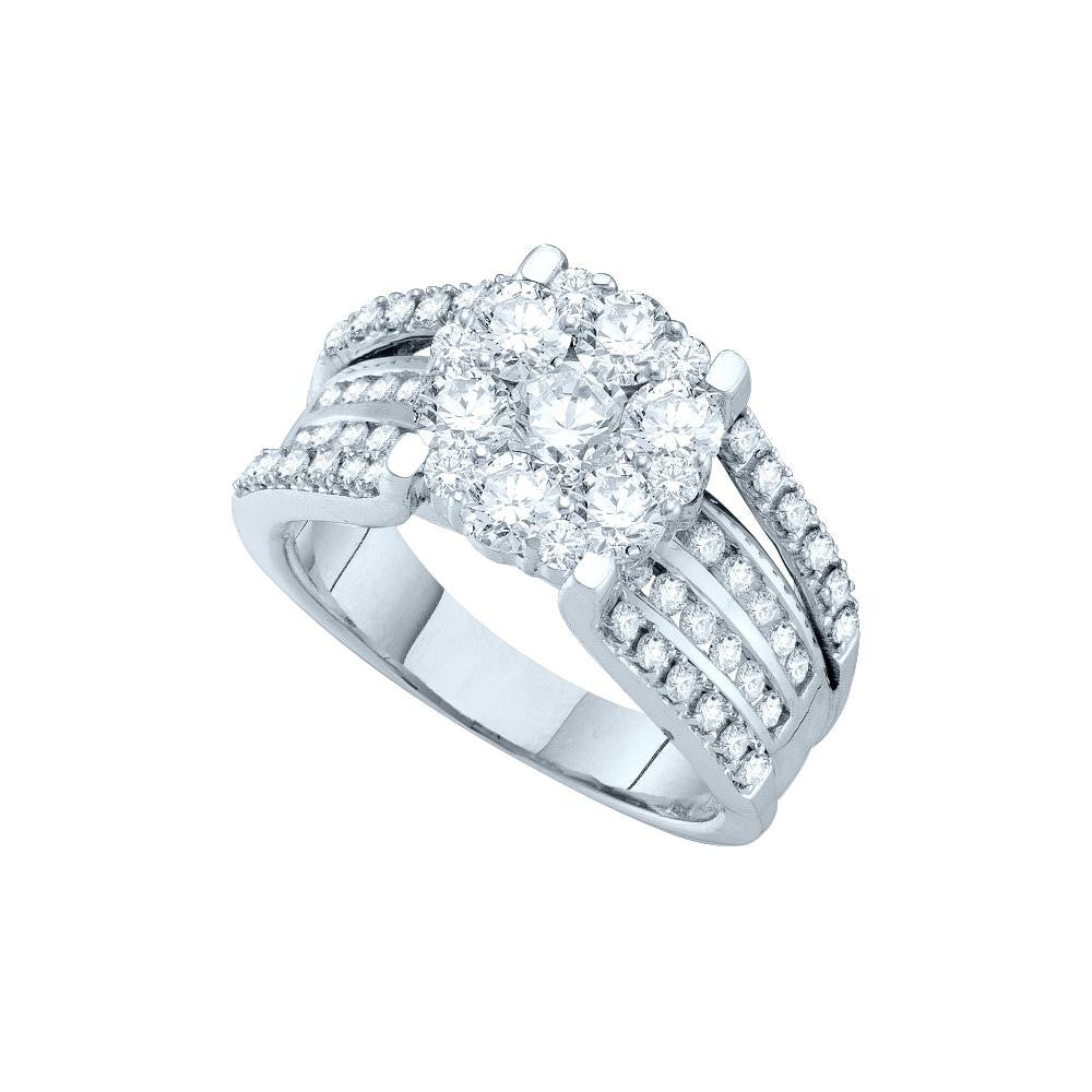 2 CT-Diamond FLOWER RING