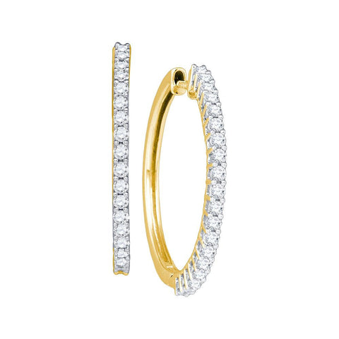 1 CTW-Diamond FASHION HOOPS