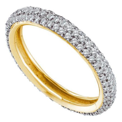 14KT Yellow Gold 0.75CTW DIAMOND ETERNITY BAND