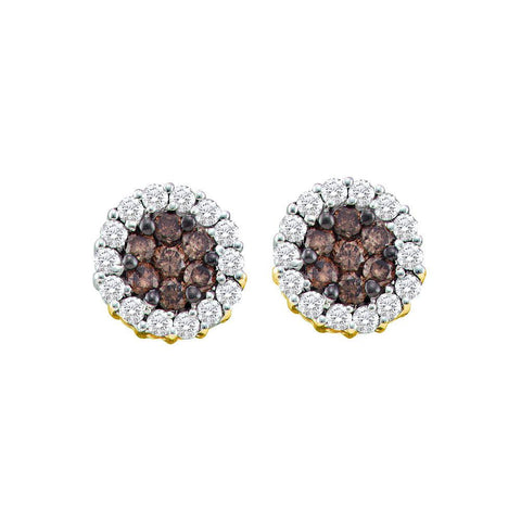 3-4CT-Diamond BLACK FLOWER EARRINGS