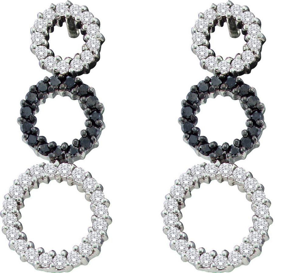 3-4CTW-Diamond FASHION BLACK EARRING