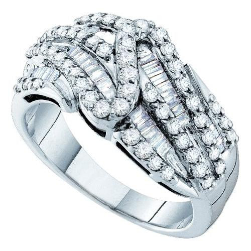 14KT White Gold 0.96CTW DIAMOND FASHION BAND