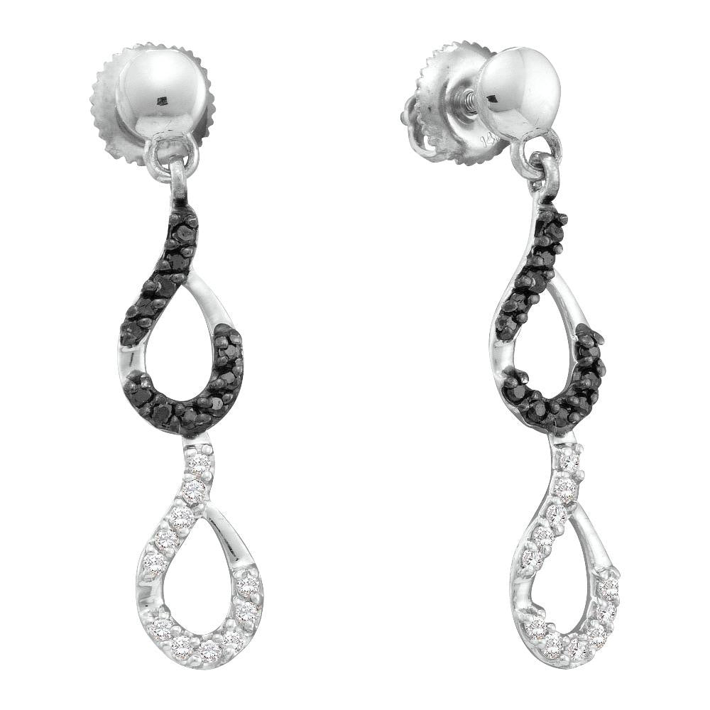 1-3CTW-Diamond BLACK  EARRING