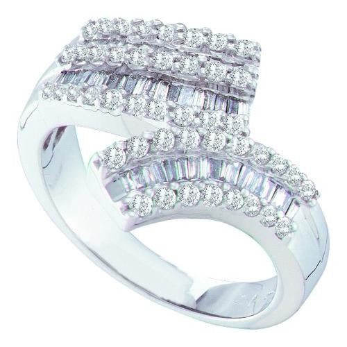 14KT White Gold 0.86CTW DIAMOND FASHION BAND