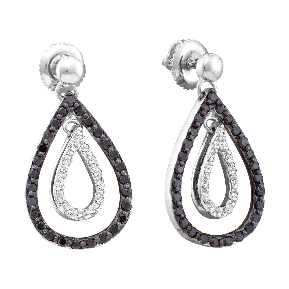 3-4CTW-Diamond FASHION BLACK EARRING