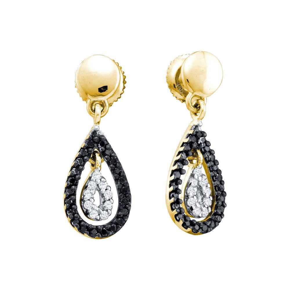 1-3CT-Diamond FASHION BLACK EARRING