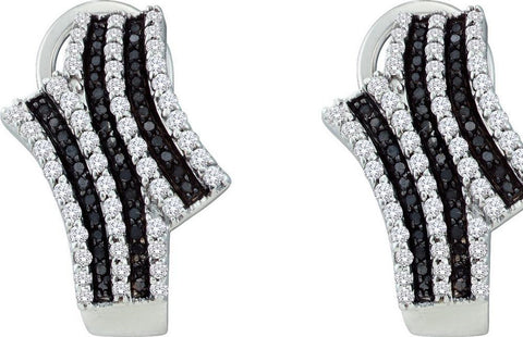 7-8CTW-Diamond FASHION BLACK EARRING