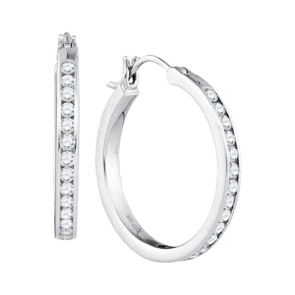 1 CT-Diamond FASHION HOOPS