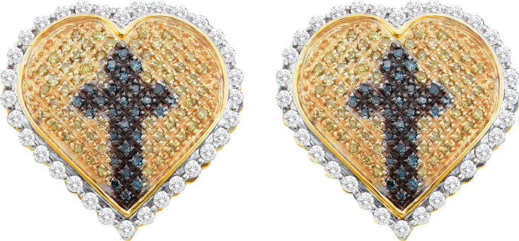 1  CTW-Diamond BLUE MICRO-PAVE EARRING